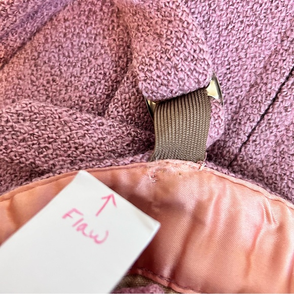 Vintage Girl Coat Pant Set 2 to 3 Years Pink Mauve Worsted Wool Samantha *FLAWS - Picture 13 of 16